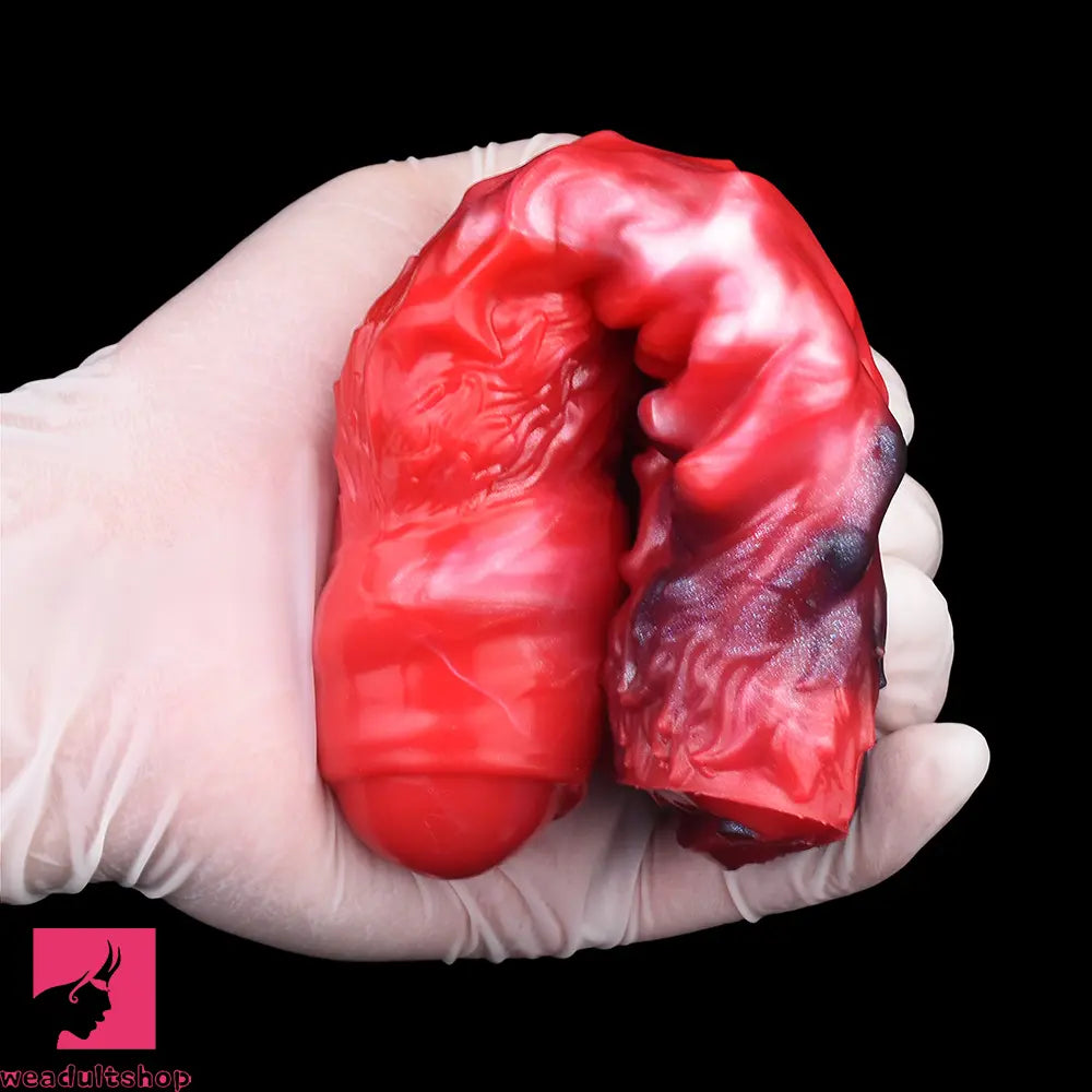 5.98in Uncut Soft Hollow Dildo Built-in keel Vibration Remote Penis Sleeve