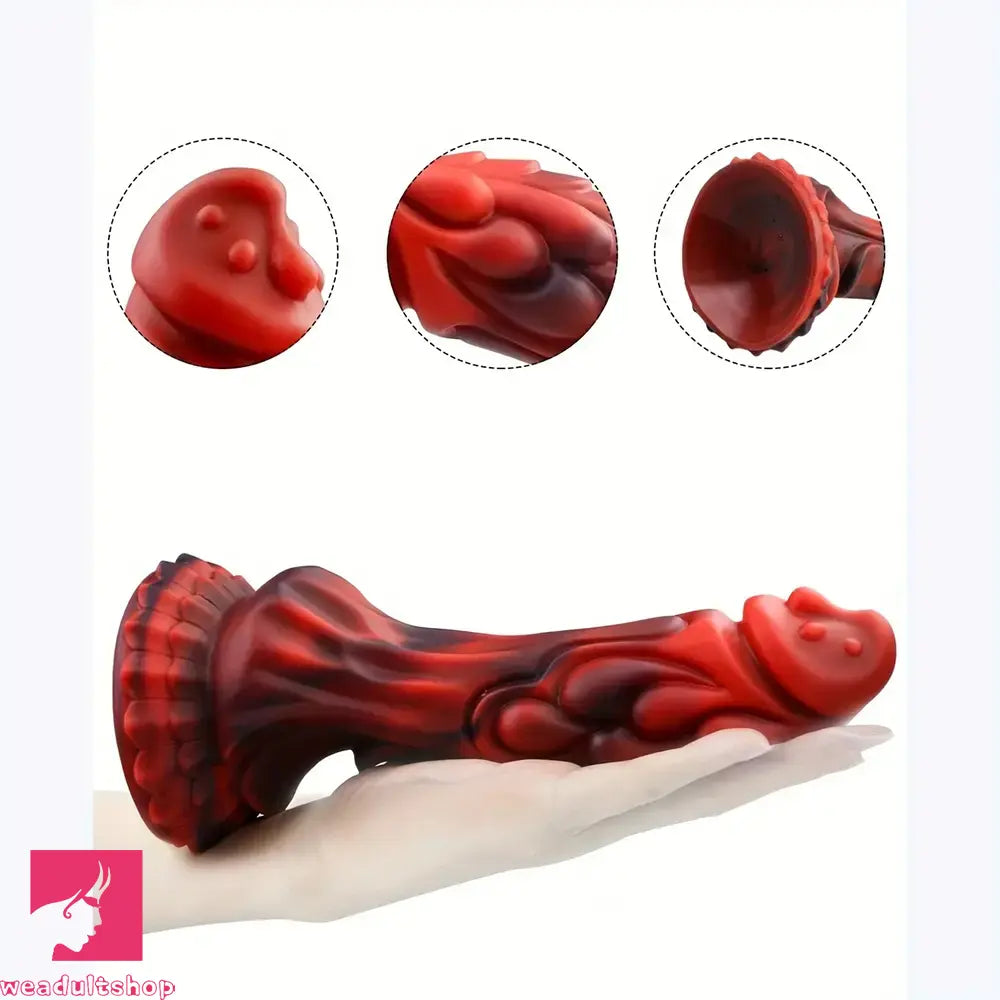 8.2in Lifelike Dragon Monster Soft Liquid Body Safe Odd Big Spiked Dildo
