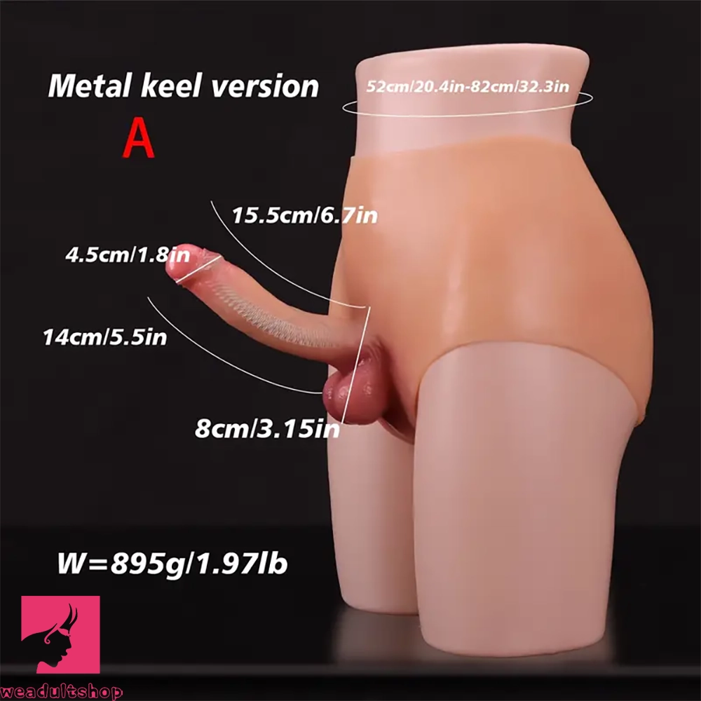 5.91in 6.69in Lesbian Strap On Dildo Soft Hollow Clit Dildo Wearable Panty