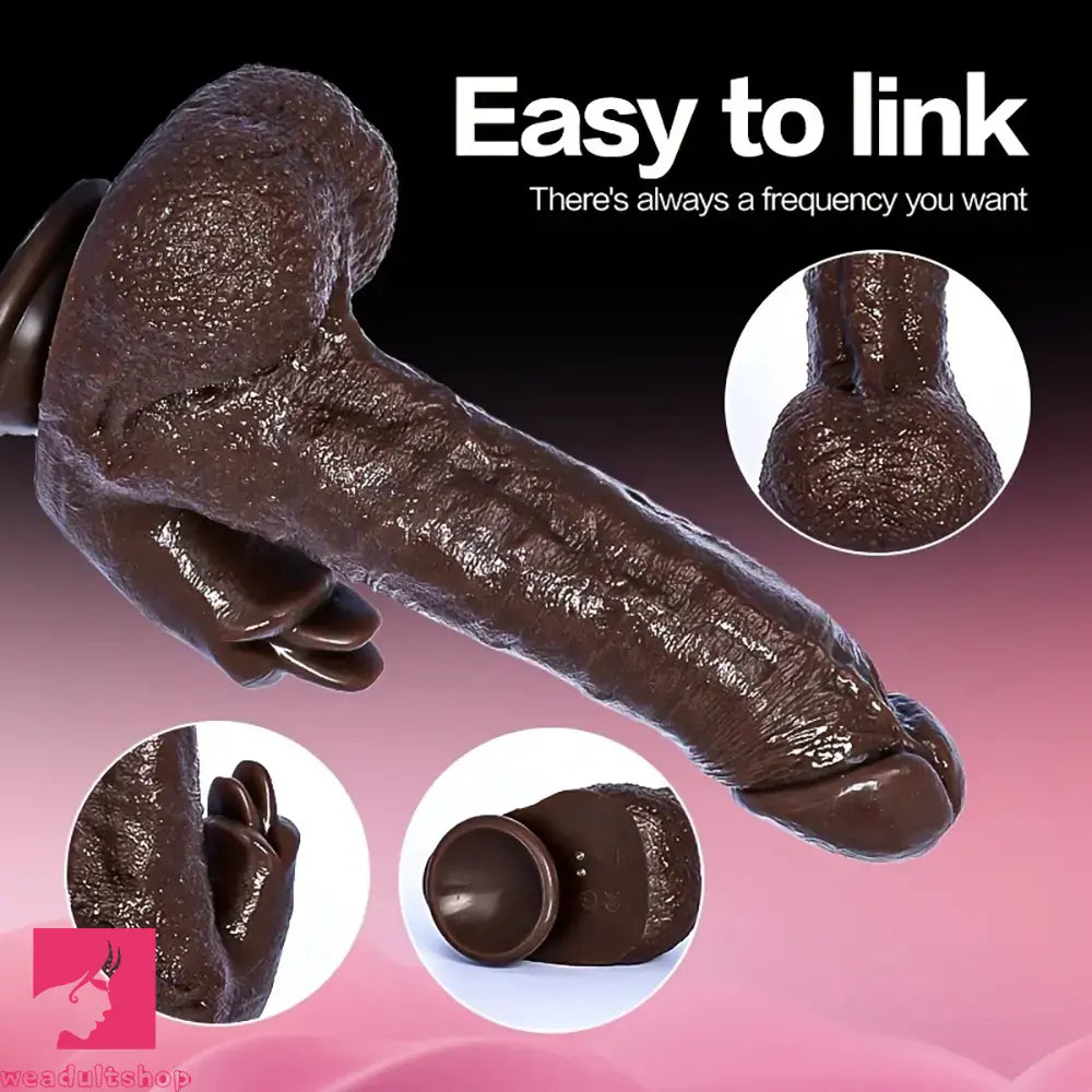 8.82in Compact Electric Heating Vibrating Auto Dildo With Realistic Prostate