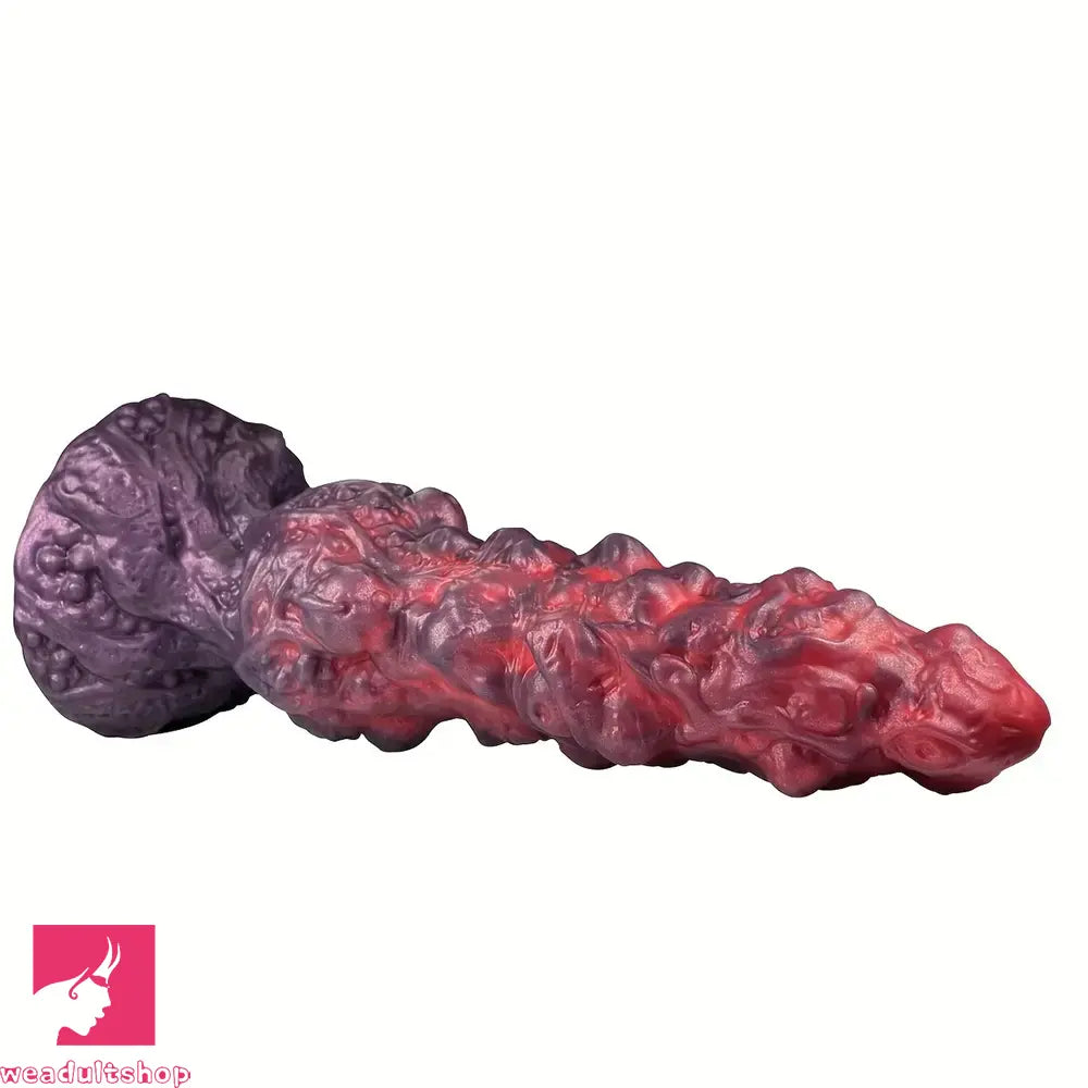9.84in Monster Fantasy Spiked Silicone Soft Big Dildo For Hands-Free Sex