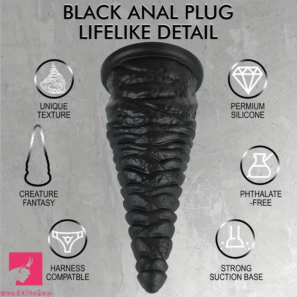 11in Huge Silicone Thick Anal Plug Dildo With Tapered Glans Ass Stretcher