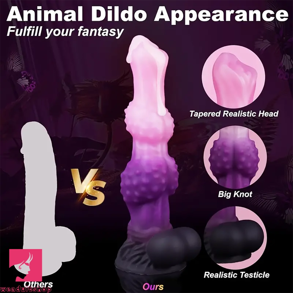 9.84in Silicone Wolf Tooth Monster Dildo Granular Sensation Prostate Dildo