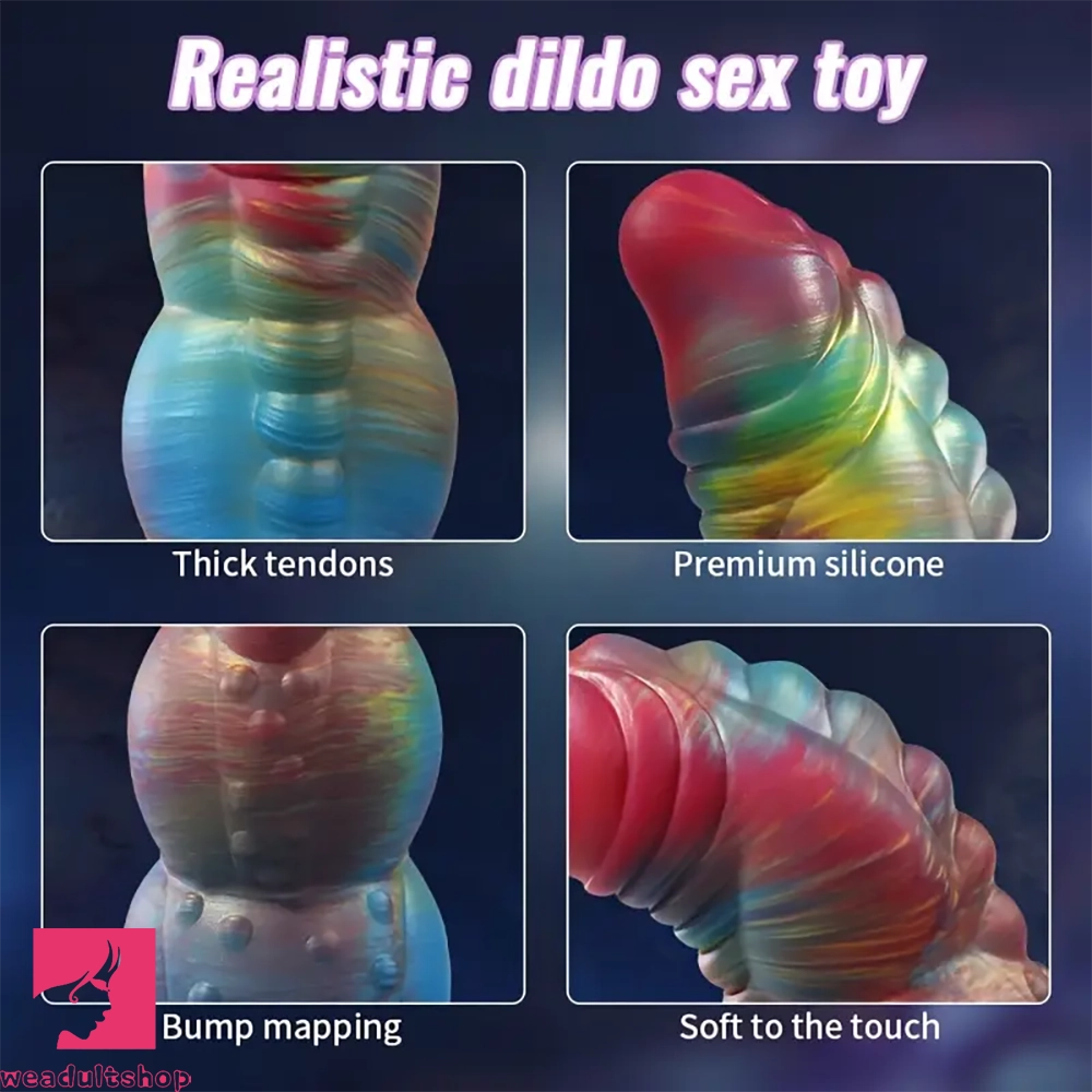 7.87in Forest Light Fantasy Monster Prostate Dildo With Glow in The Dark