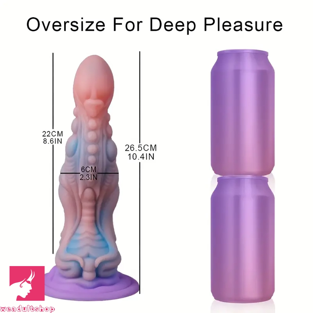 10.4in Monster Realistic Big Silicone Dildo Fantasy Thick Soft Odd Dildo