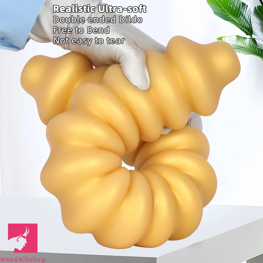 19.68in Silicone Long Large Double Head Threaded Fat Anal Plug Cock Dildo
