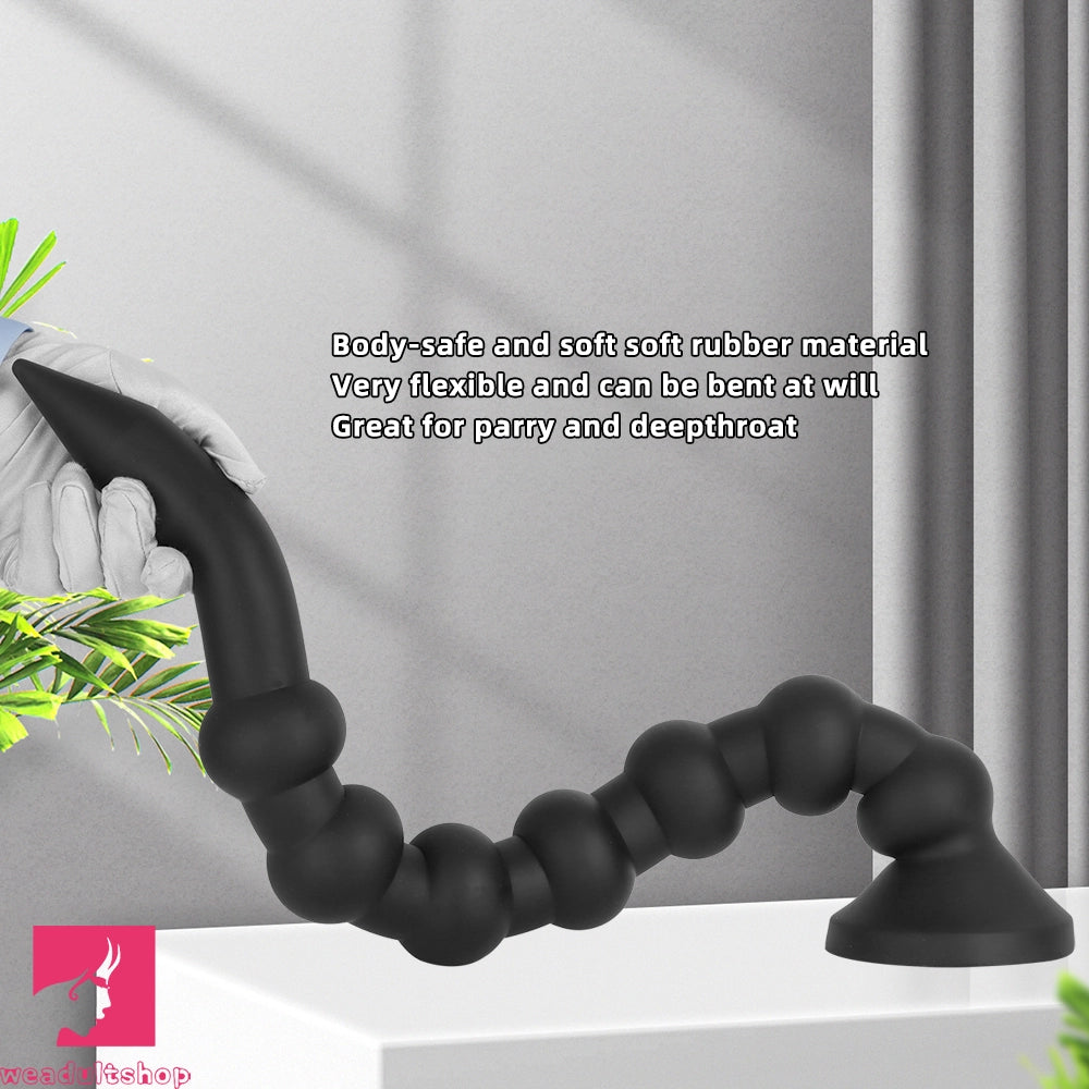 23.62in Soft Seven Beads Expansion Long Deep Huge Anal Plug Cock Dildo