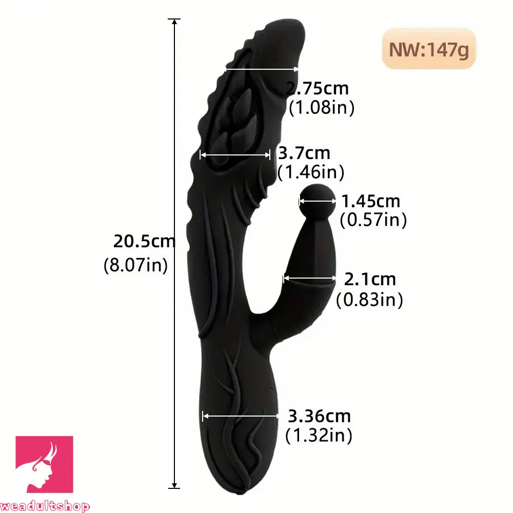 8.07in 7 Colors Vaginal Rods Liquid Silicone Female Soft Dildo With Handle