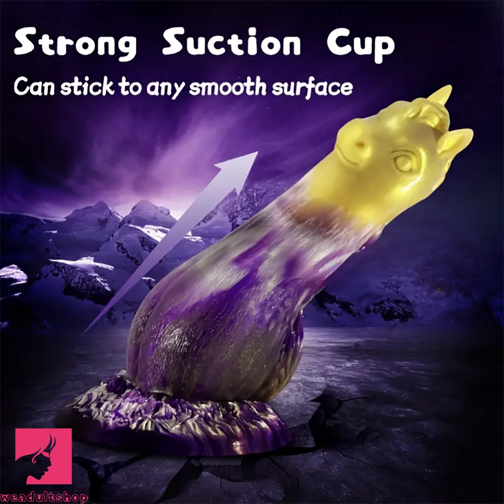 7.87in New Strange Shaped Horse Silicone Cock Dildo Simulation Penis Toy