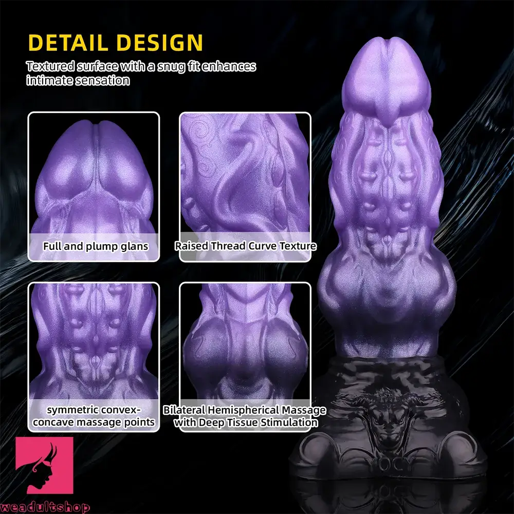 10.15in Dual Density Silicone Knot Monster Dildo G-Spot Anal Love Toy