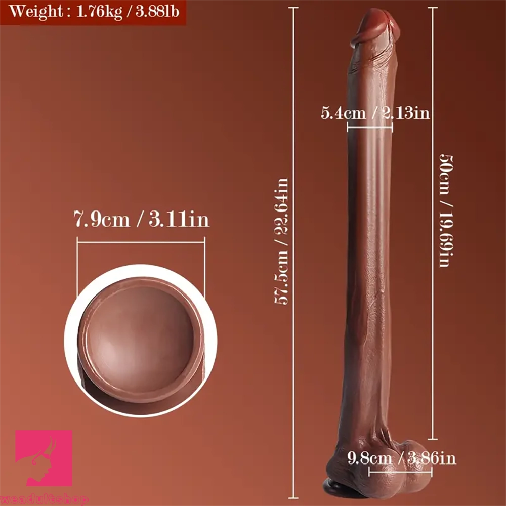 22.64in Realistic Dildo Lifelike Huge Long Clit Dildo With Strong Suction Cup