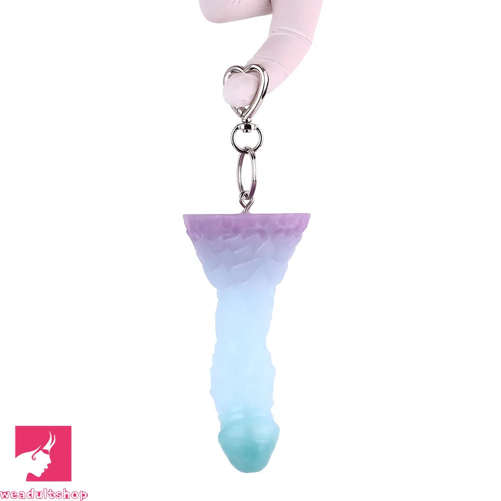 4.68in 5.9in 7.16in 8.26in Spiked Monster Silicone Odd Dildo With Key Chain