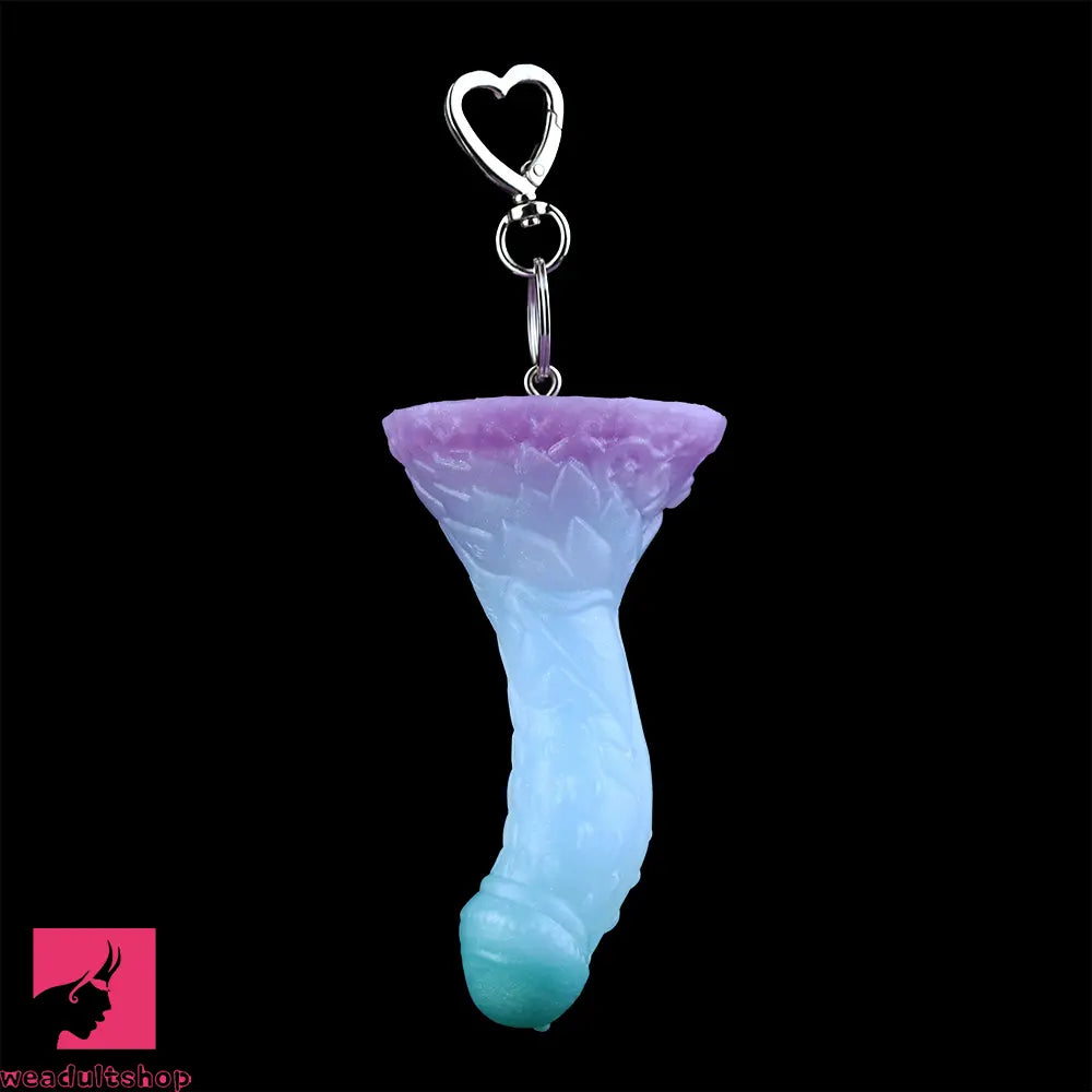 4.68in 5.9in 7.16in 8.26in Spiked Monster Silicone Odd Dildo With Key Chain