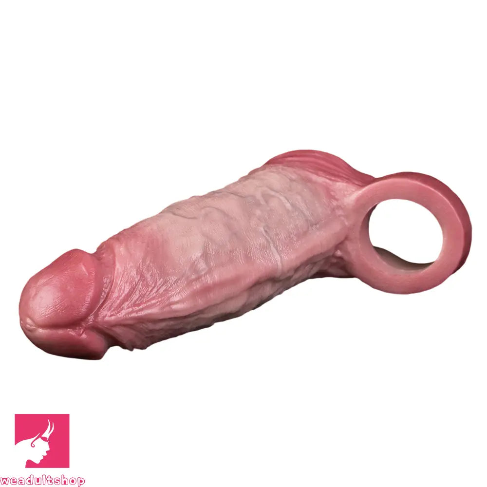 4.96in 6.42in Realistic Penis Cock Dildo Sleeve Extender For Women Clit