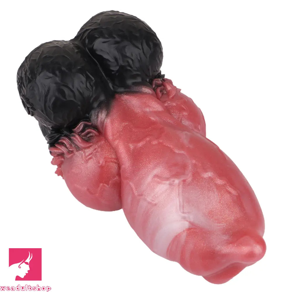6.88in Dog Knot Dildo Male Masturbator Silicone Soft Fantasy Odd Penis