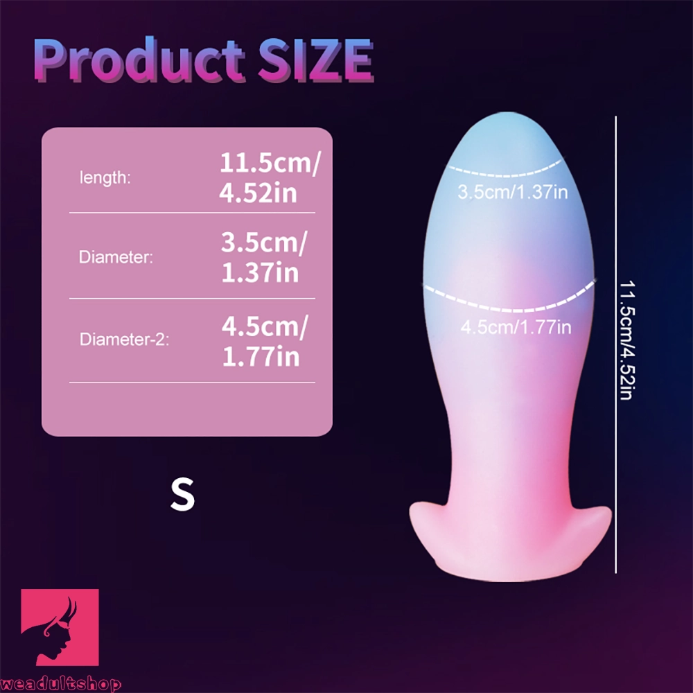 4.52in-8.66in Luminous Soft Luminous Glowing Dildo Prostate Anal Plug