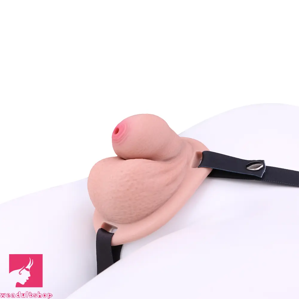 2.36in Silicone Soft Mini Cock Cage Strap on Chastity Dildo With Lock
