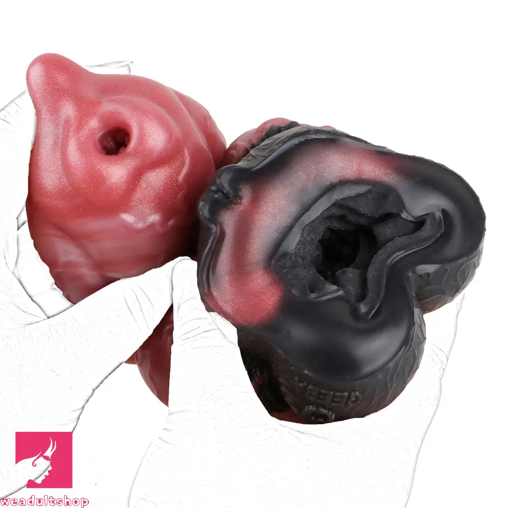 6.88in Dog Knot Dildo Male Masturbator Silicone Soft Fantasy Odd Penis