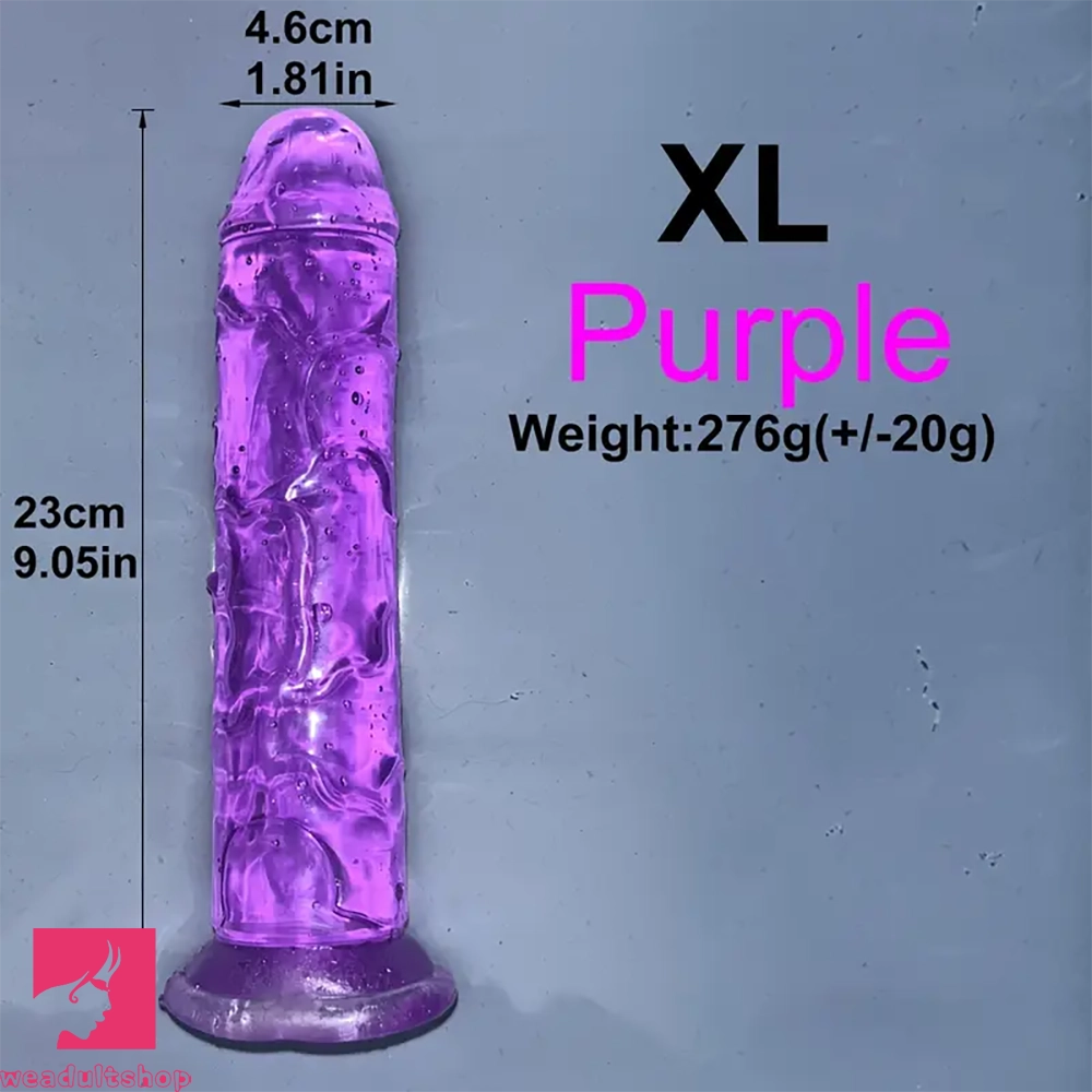 6.1in 6.7in 7.48in 8.26in 9.05in Soft Realistic Jelly Transparent Prostate Dildo