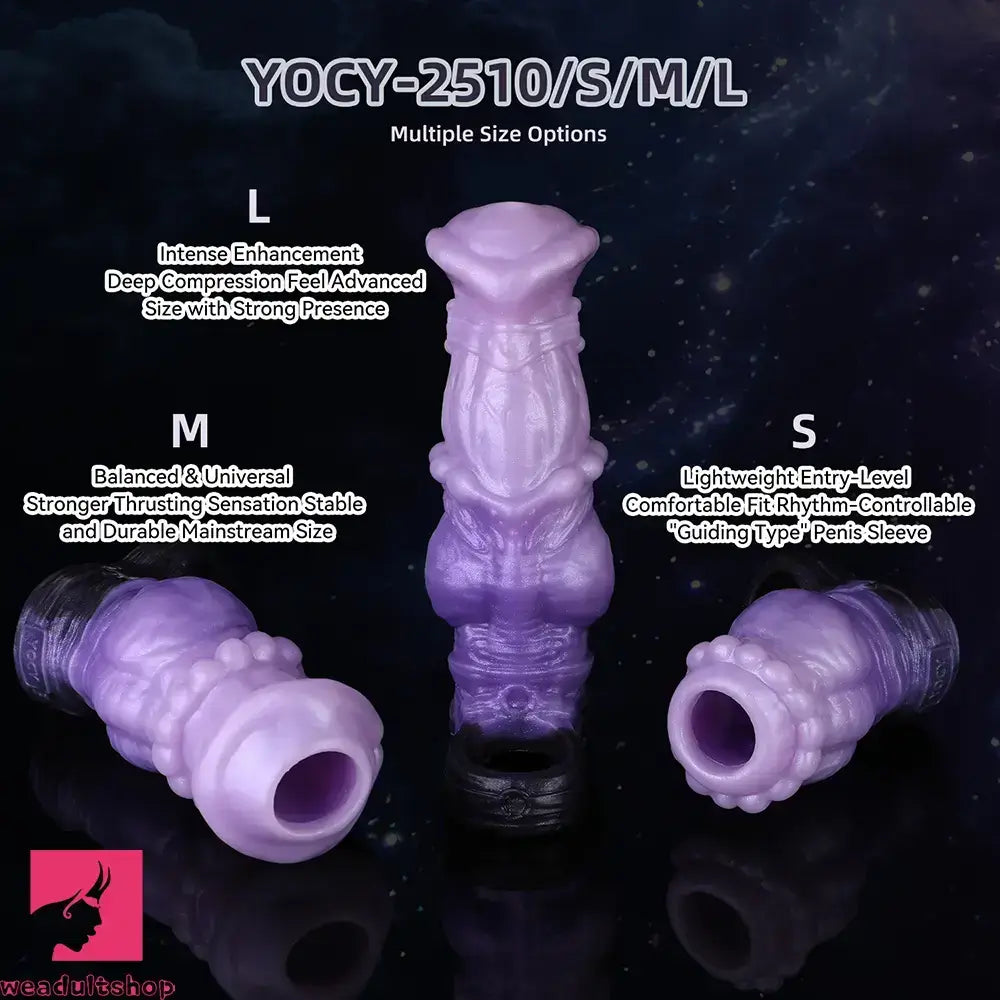 4.44in 6.06in 7.32in Horse Cock Dildo Sleeve Odd Spiked Knot Creature Sleeve