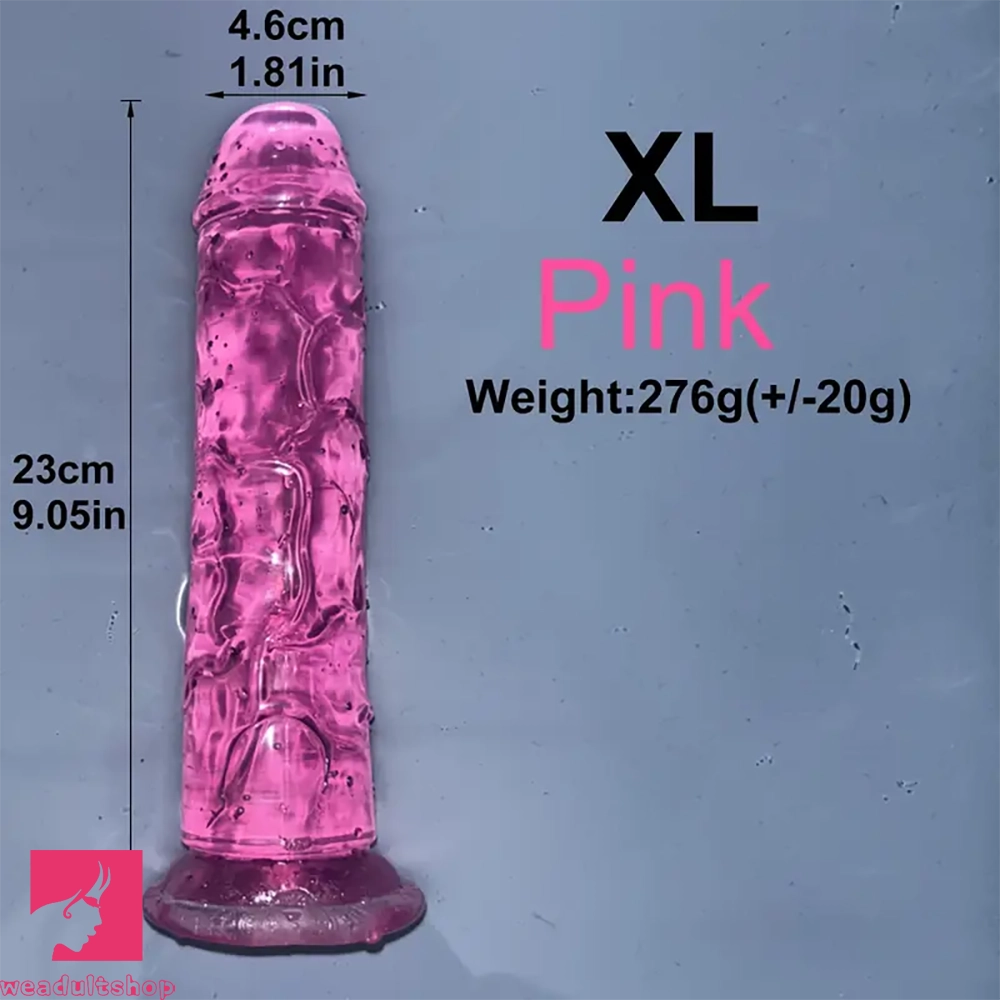 6.1in 6.7in 7.48in 8.26in 9.05in Soft Realistic Jelly Transparent Prostate Dildo