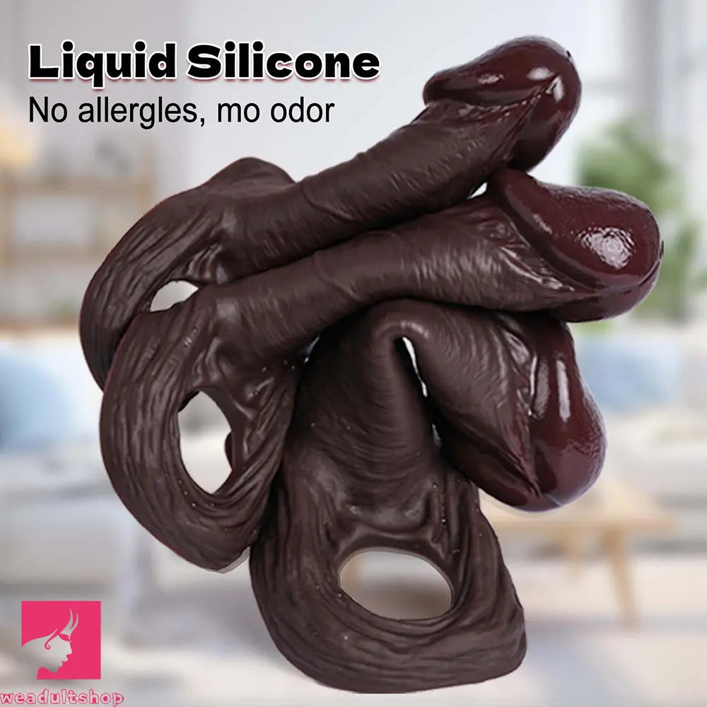 5.51in 6.29in 7.08in Big Mushroom Head Penis Sheath Reusable Dildo Sleeve