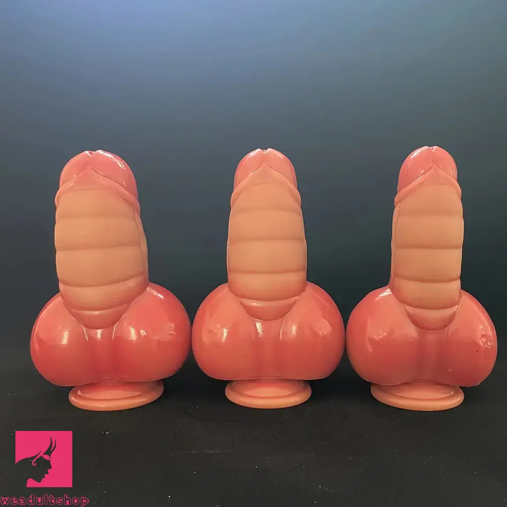 7.09in Realistic Suction Cup Male Thick Liquid Silicone Fantasy Odd Dildo