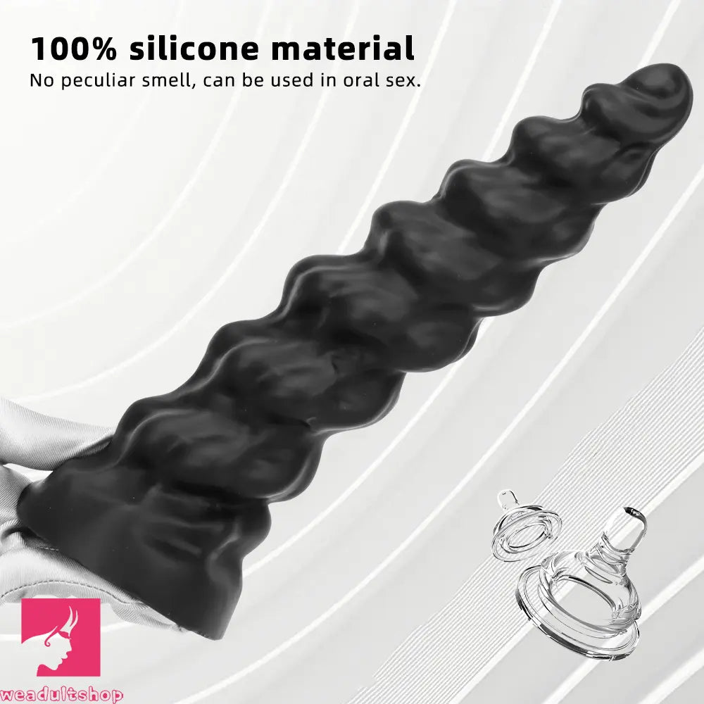 7.28in 9.44in 11.61in Black Big Fantasy Odd Silicone Soft Dildo For Sex Toy