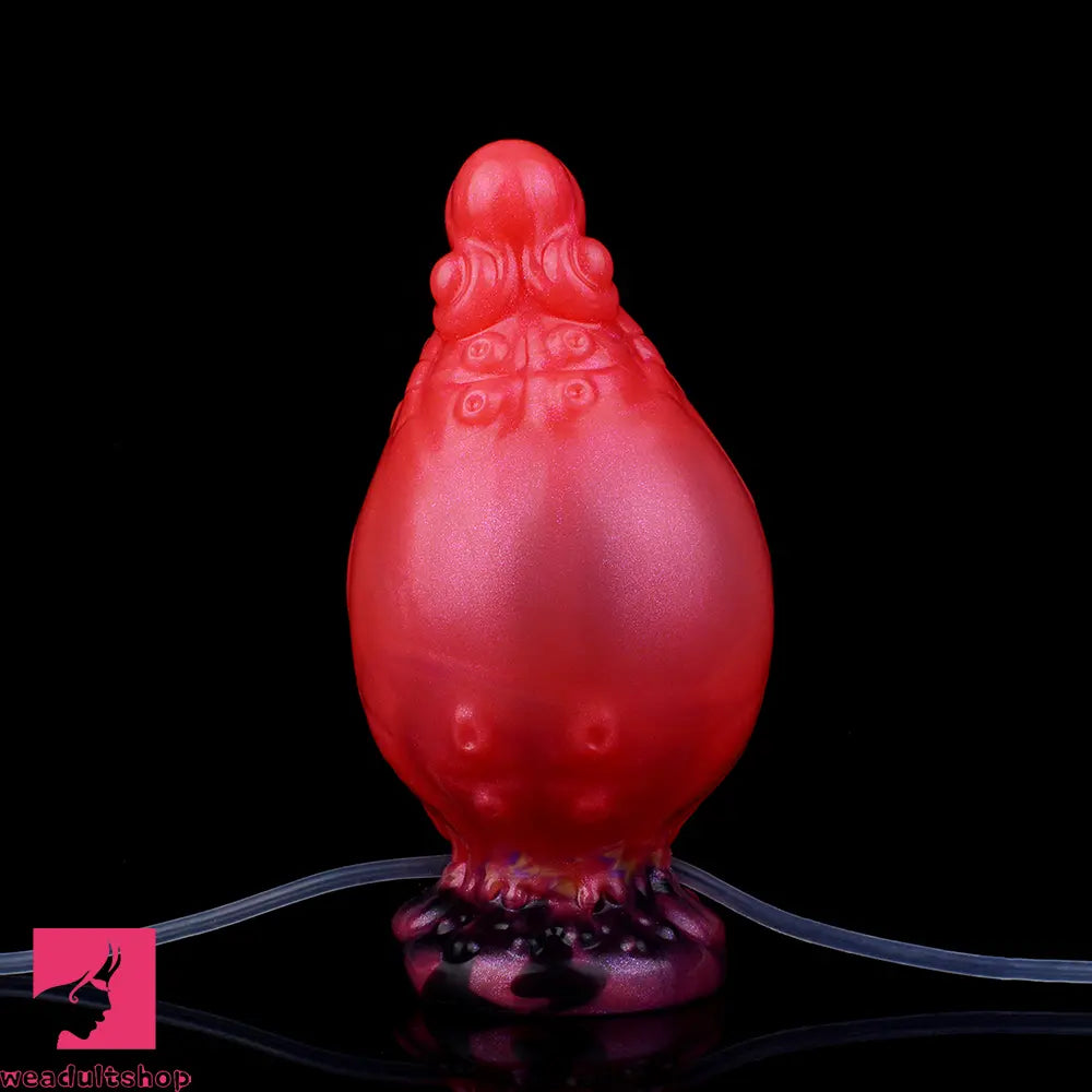 5.91in Fantasy Octopus Silicone Flexible Inflatable Spraying Water Dildo