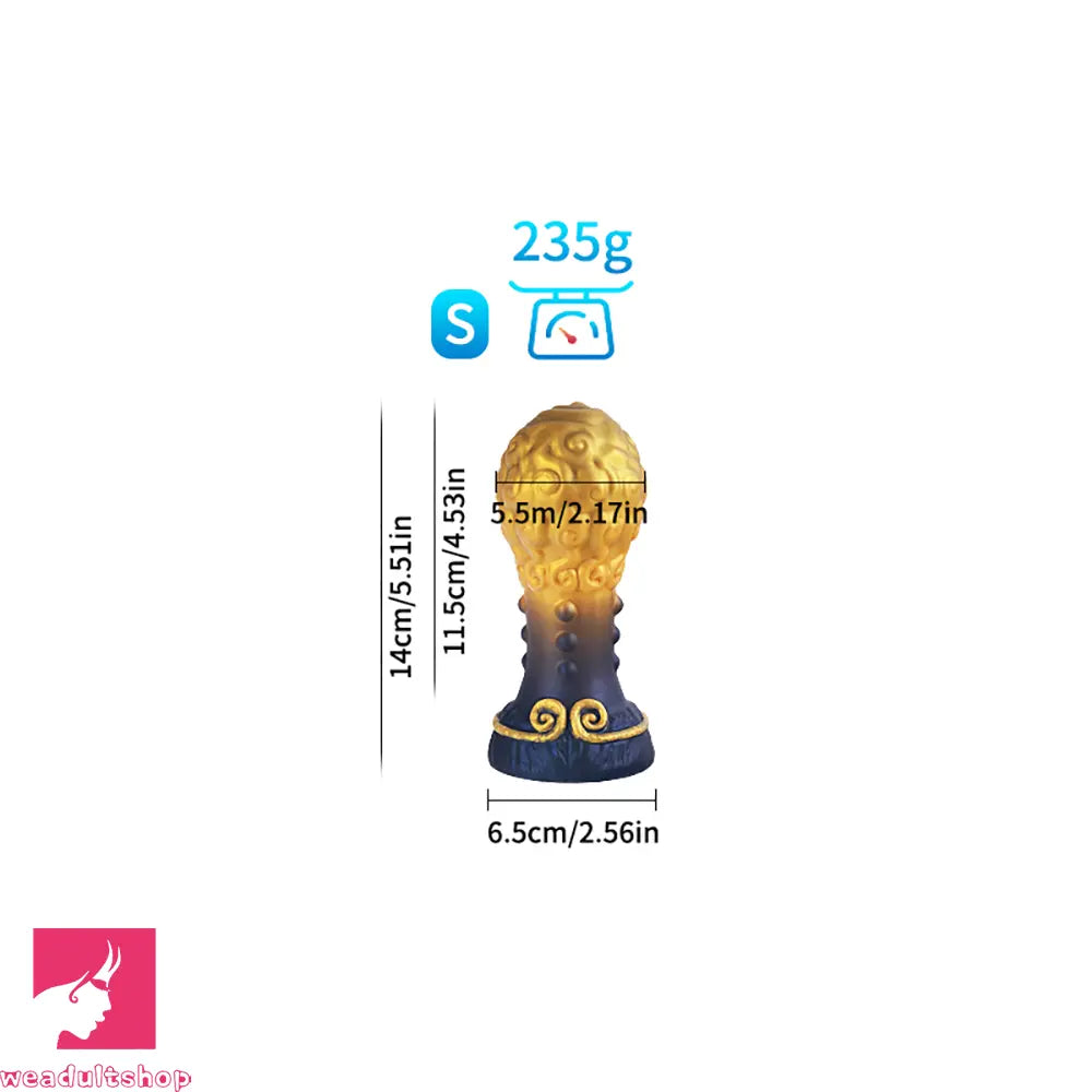 5.51in 7.08in 9.05in Spiked Silicone Round Silicone Soft Odd Dildo Anal Plug