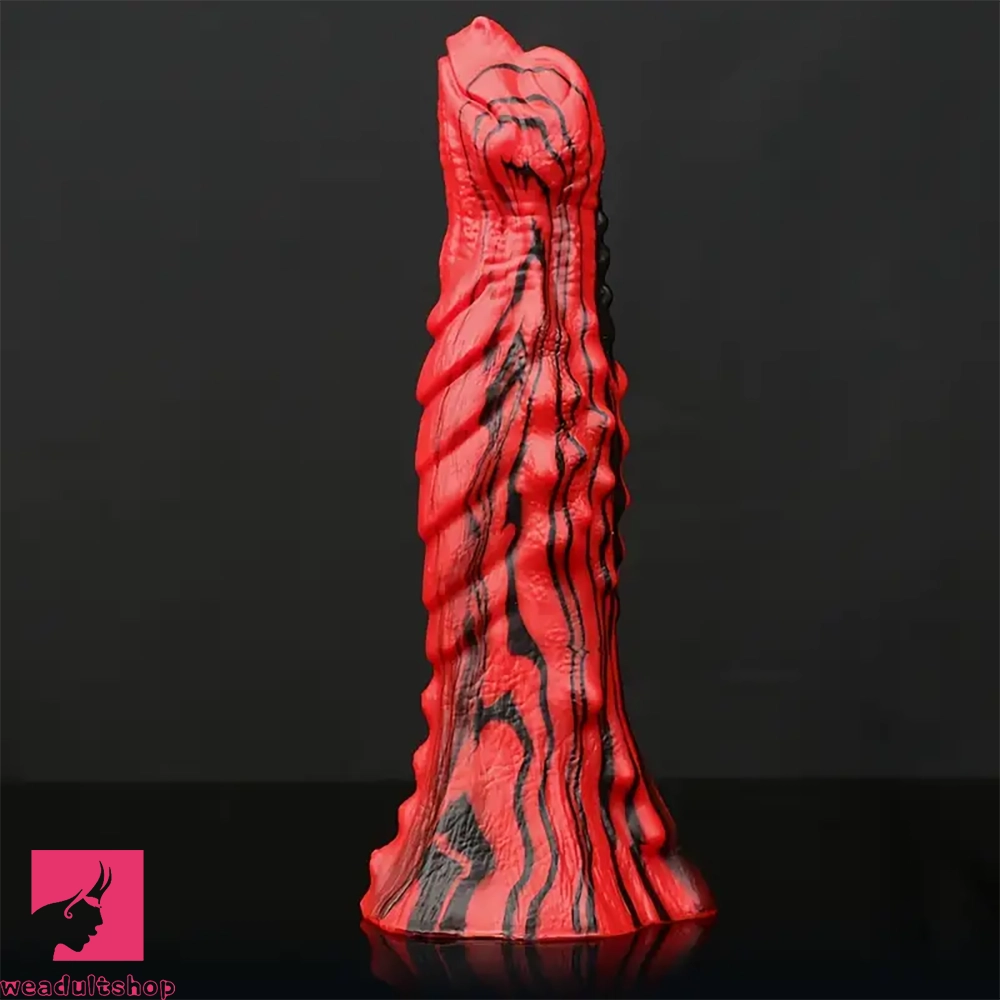 8.66in Thick Silicone Anal Plug Fantasy Dildo With Suction Cup Clit Toy