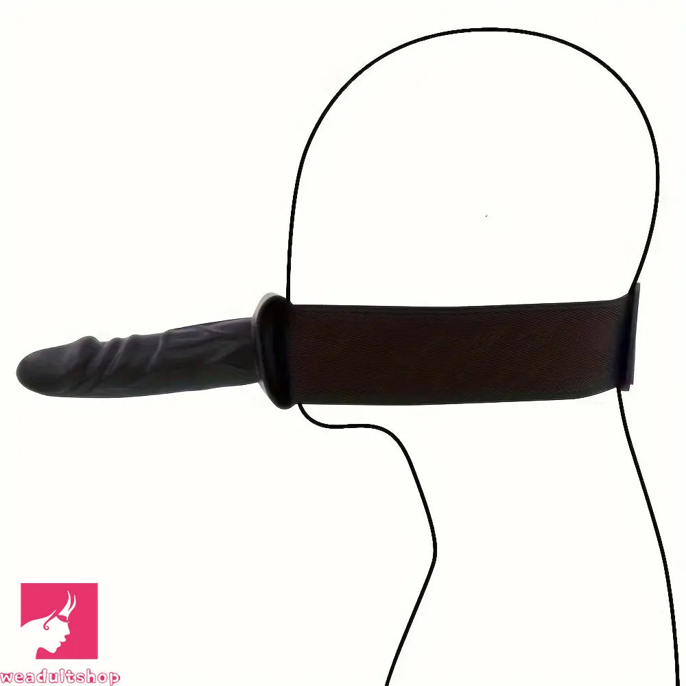 7.08in Wearable Bondage Training Mouth Face Gag Dildo For BDSM Game