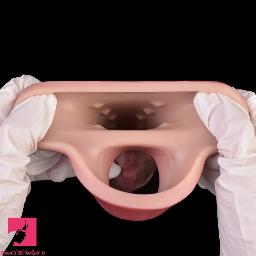 7.09in Vibrating Real Remote Silicone Hollow Dildo Cock Sleeve Extender