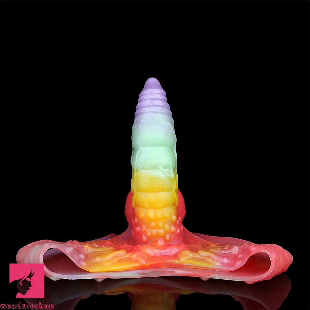 9.92in Sheath Strap on Dildo Silicone Monster Creature Cock Big Cock Dildo