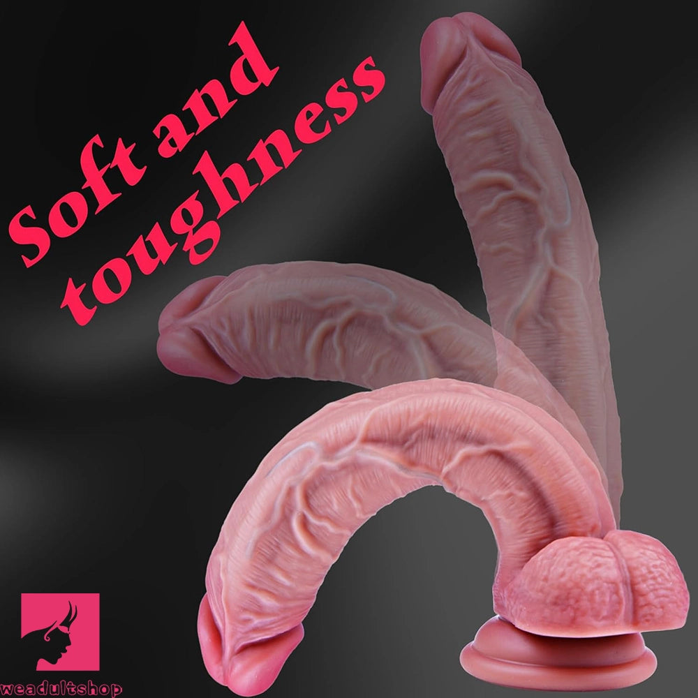 12.4in Realistic Dildo Penis Skin Sex Toy For Women Big Cock Vagina