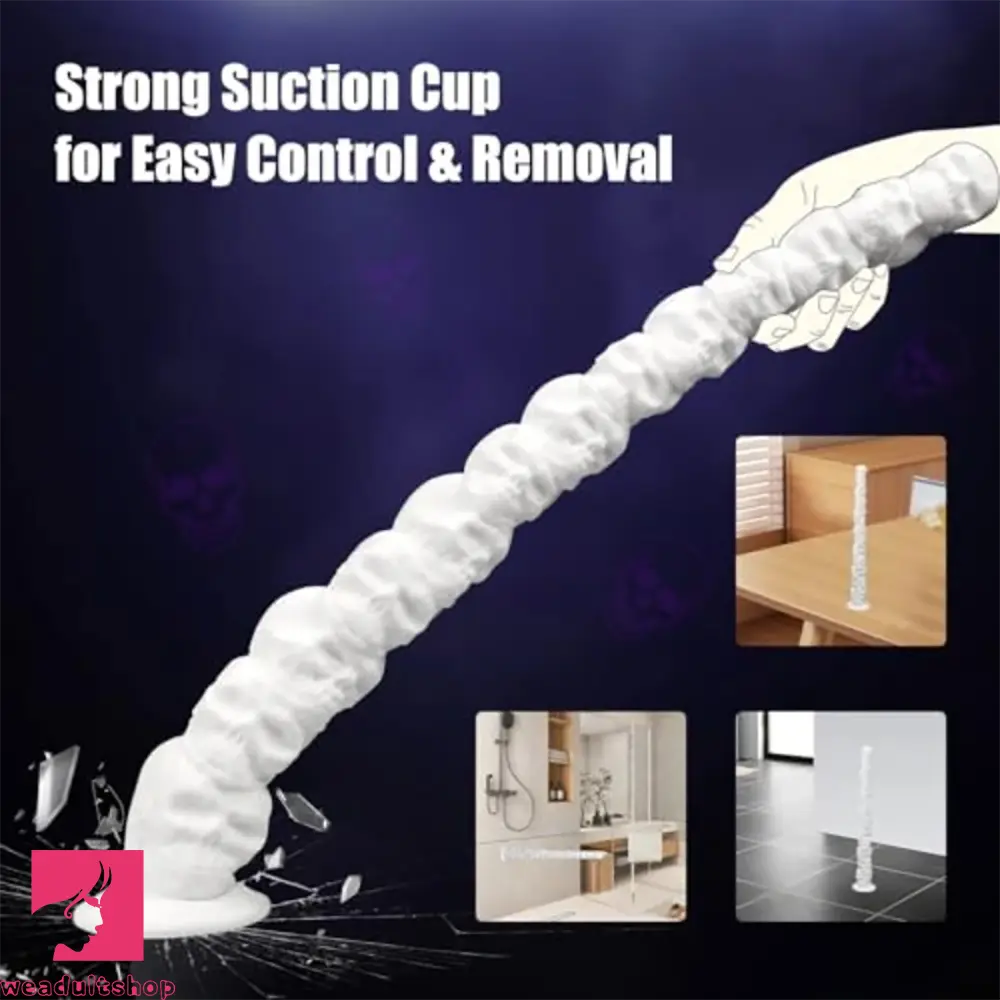 17.7in White Monster Skull Silicone Huge Fantasy Dildo For Deep Exploration