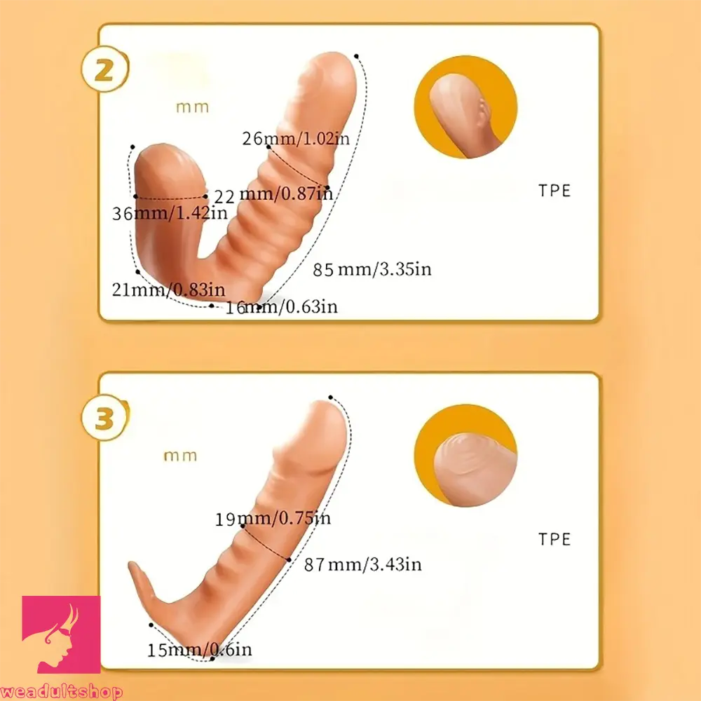 3.43in G-Point Finger Dildo Sleeve Massager Soft Rubber Vaginal Sex