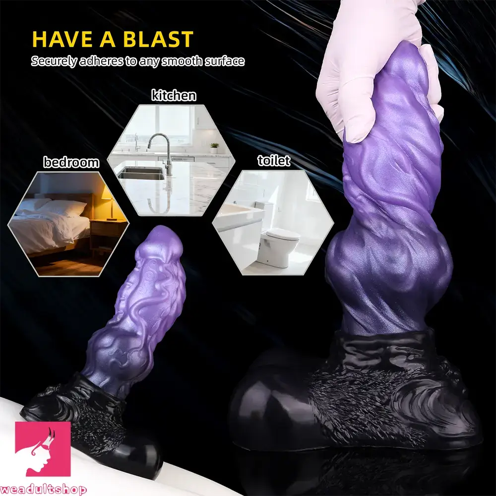 10.15in Dual Density Silicone Knot Monster Dildo G-Spot Anal Love Toy