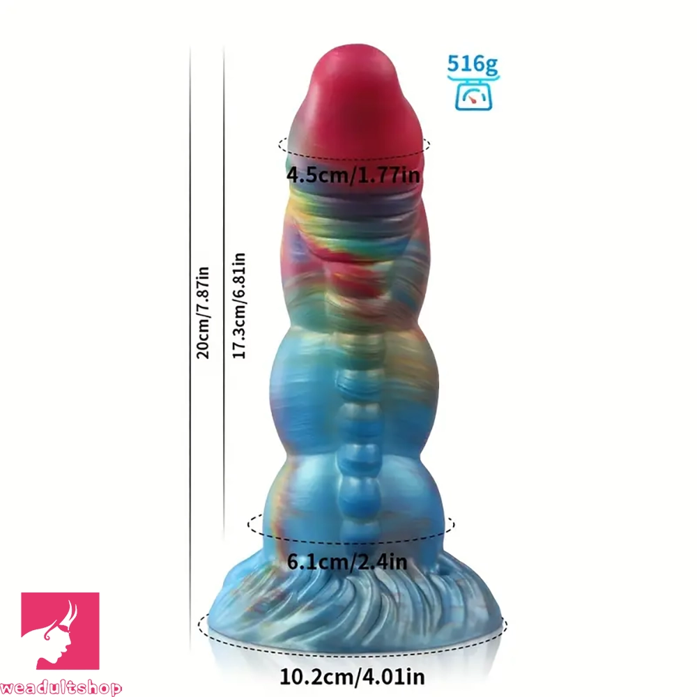 7.87in Forest Light Fantasy Monster Prostate Dildo With Glow in The Dark