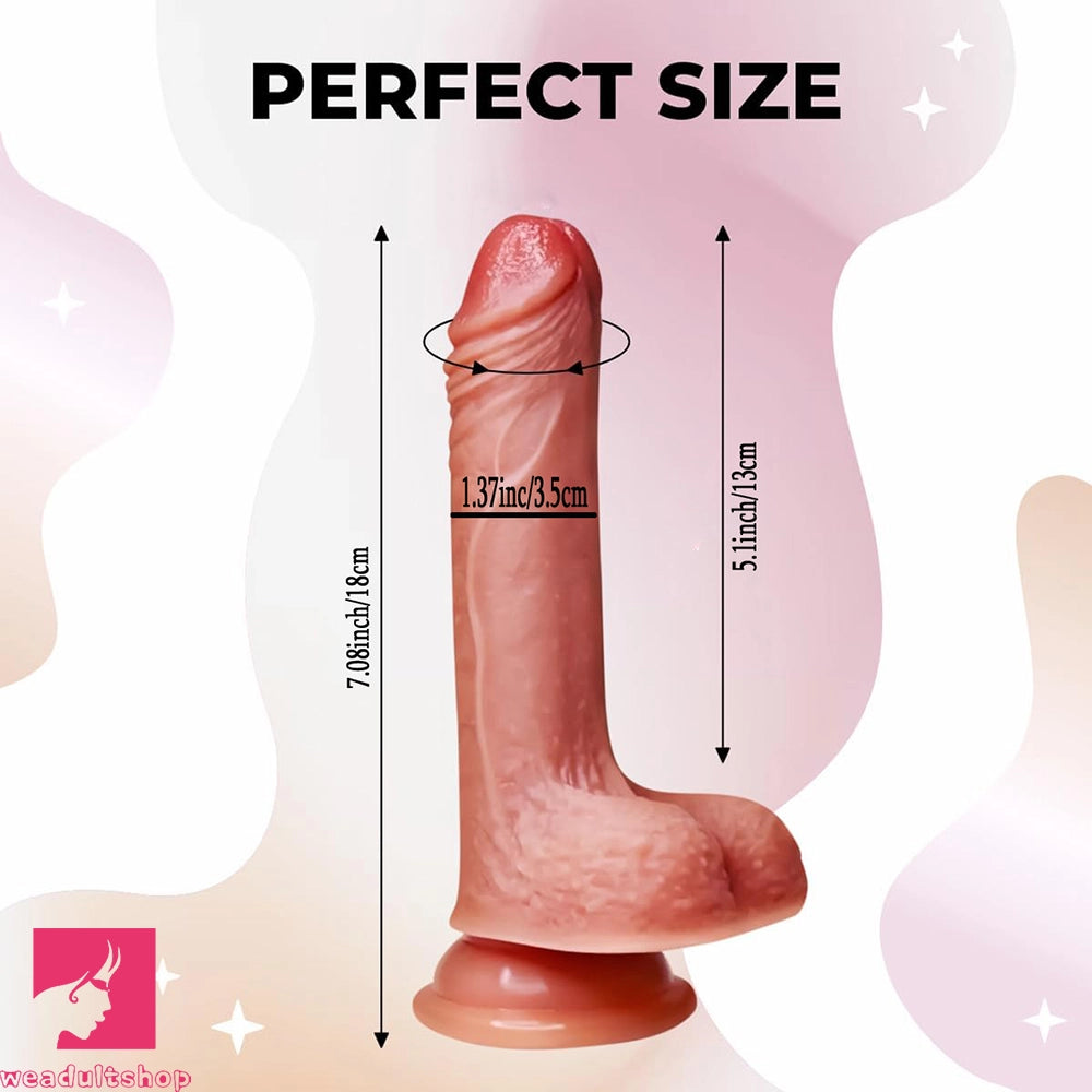 7.08in Realistic Penis Dildo Strong Suction Cup Penis Anal Dildo Adult Toy