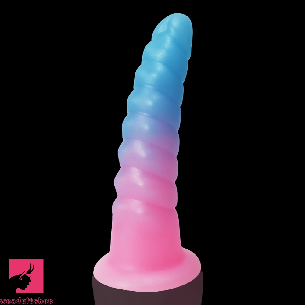 7.28in Luminous Soft Silicone Fantasy Dildo Silicone Dick For Anal Prostate