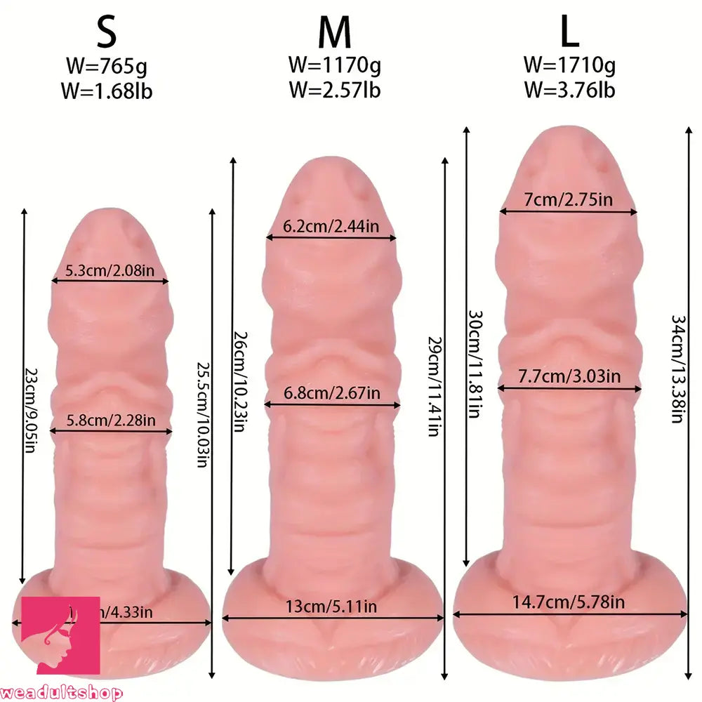 10.03in 11.41in 13.38in Monster Creature Fantasy Huge Lifelike PVC Dildo