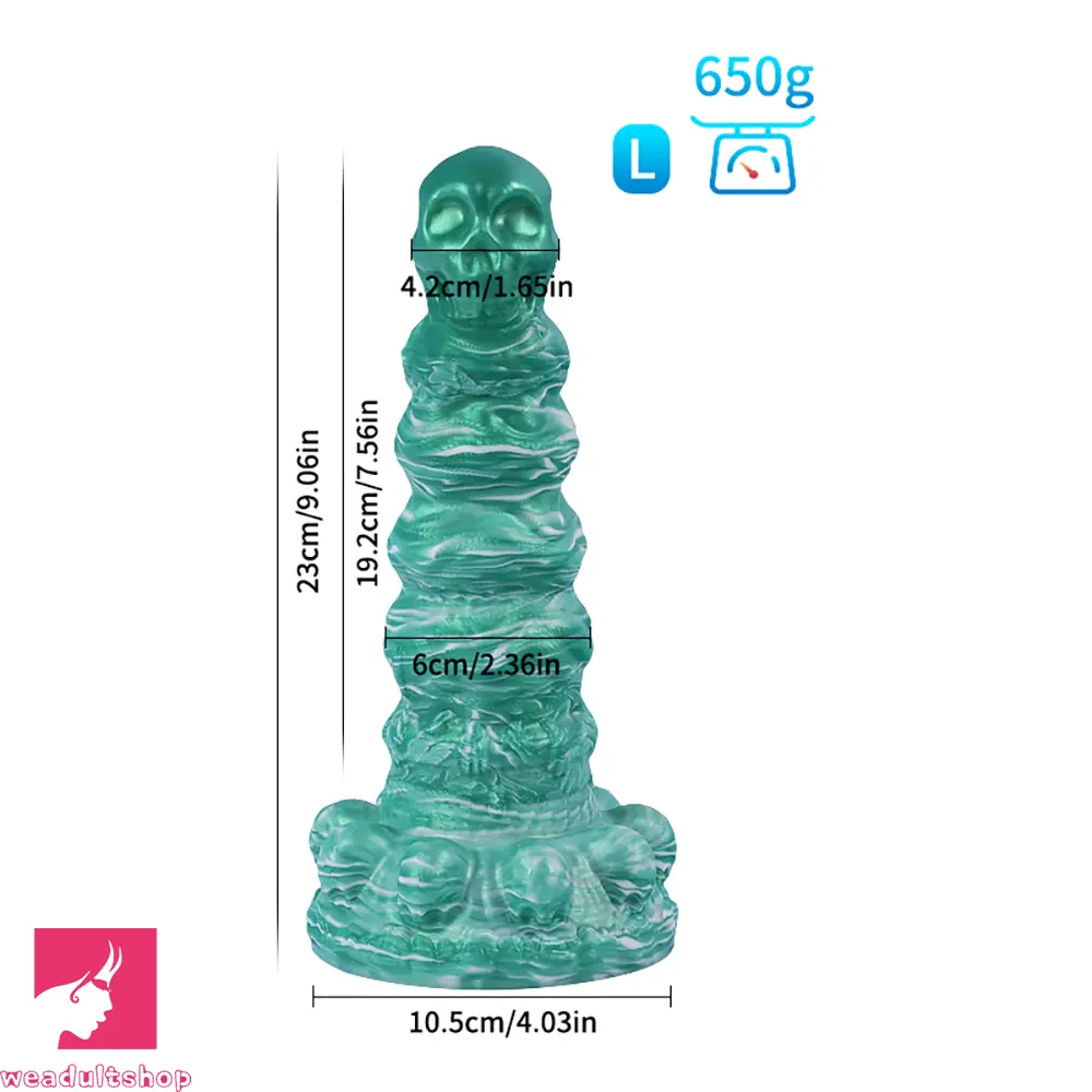 7.09in 9.06in Liquid Silicone Strange Backyard Soft Fantasy Anal Dildo