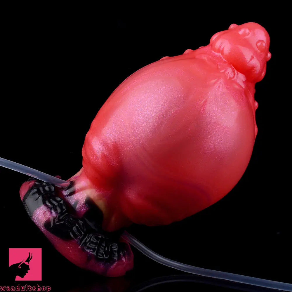 5.71in Fantasy Knot Spiked Silicone Soft Inflatable Spraying Water Real Dildo