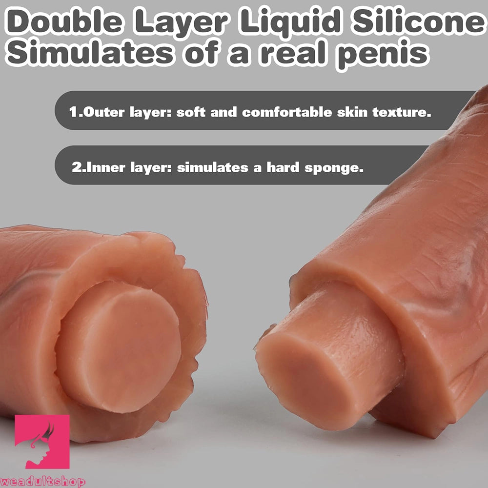 8.46in 9.45in Dual Density Silicone Soft Big Skin Dildo For Female Sex