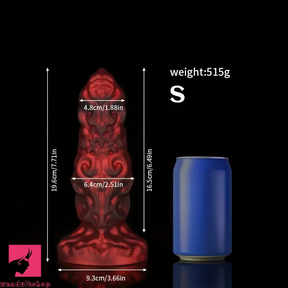 7.71in 8.89in 10.03in High End Dark Red Monster Alien Soft Silicone Dildo