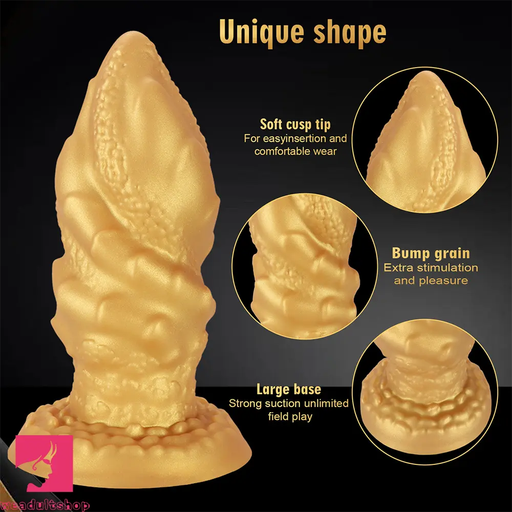 4.72in 5.7in 6.89in 8.07in Soft Silicone Dildo Butt Plug Erotic Anal Stimulator