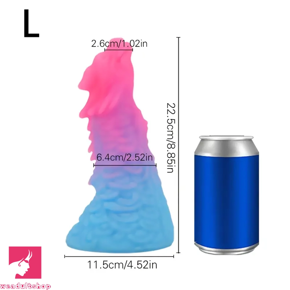 6.49in 7.67in 8.85in Mixed Color Faucet Anal Plug Odd Silicone Dildo