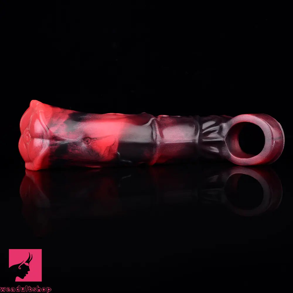 5.58in 7.17in Silicone Horse Dildo Sleeve Vibrating Hollow Waterproof Dildo