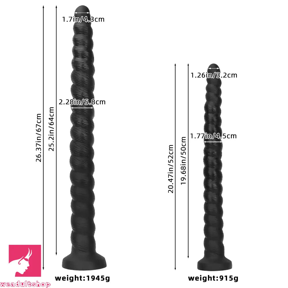 20.47in 26.37in Liquid Silicone Super Long Large Butt Plug Dildo For Sex